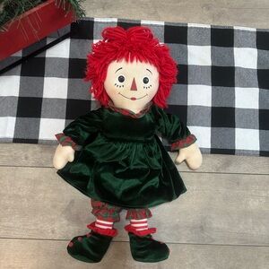 Vintage Y2K Raggedy Ann Christmas Holiday Doll Limited Edition Rare Applause